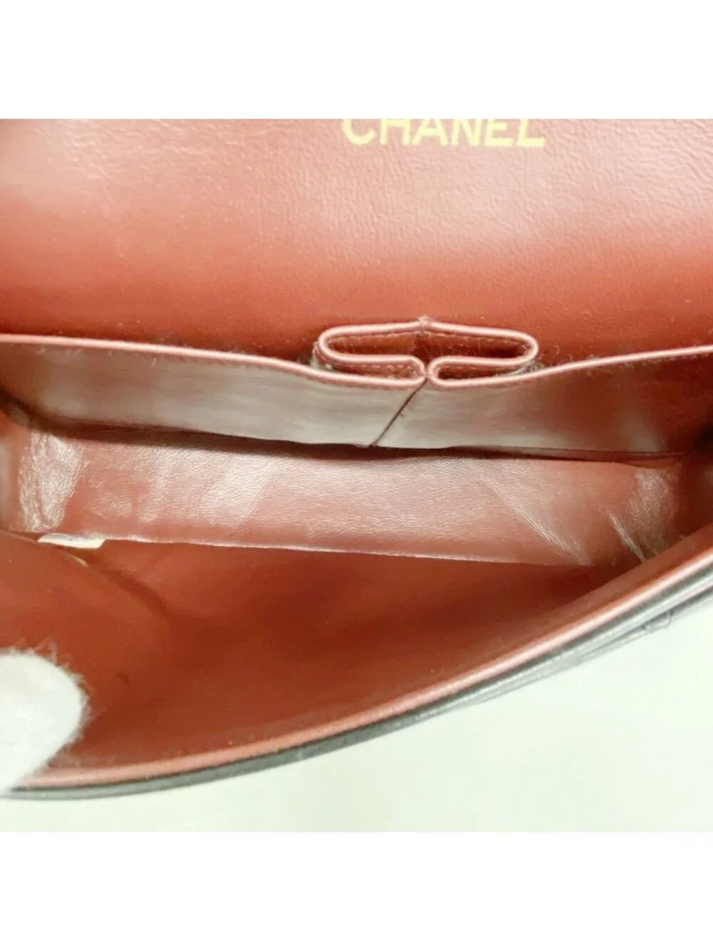 Chanel Shoulder Bag Quilted Lambskin Black Gold